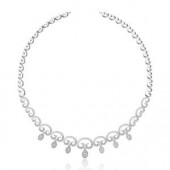 Beautifully Crafted Diamond Necklace in 18k gold with Certified Diamonds -NCK1190P